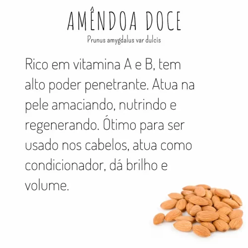 óleo vegetal de amêndoa doce