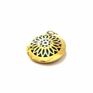 Colar difusor pessoal Slim – Dourado – flor G